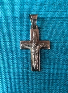 Italian Made Sterling Silber 925 Kruzifix Kreuz Anhänger - Bild 1 von 8