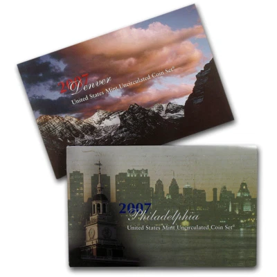2007 US Mint Uncirculated Coin Set Denver & Philadelphia Mints - Image 1 of 3