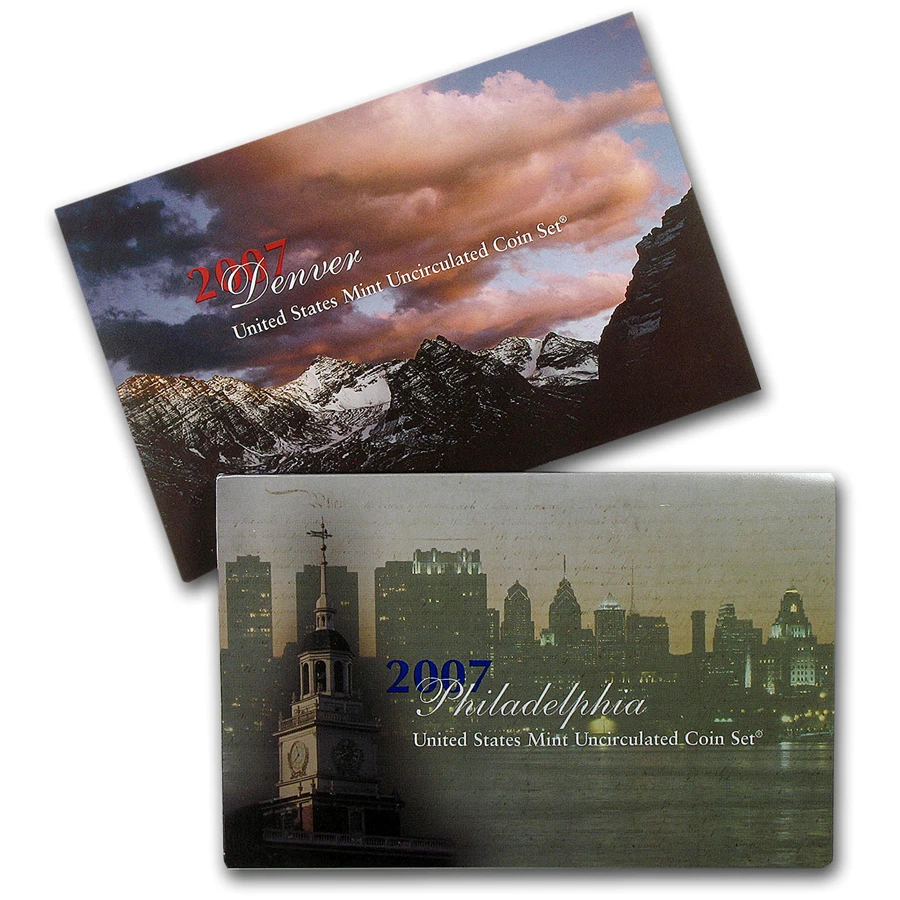 2007 US Mint Uncirculated Coin Set Denver & Philadelphia Mints - Image 1 of 3