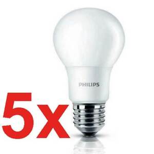 5x LED Lampe 6 Watt E27 Glühbirne PHILIPS dimmbar Leuchte