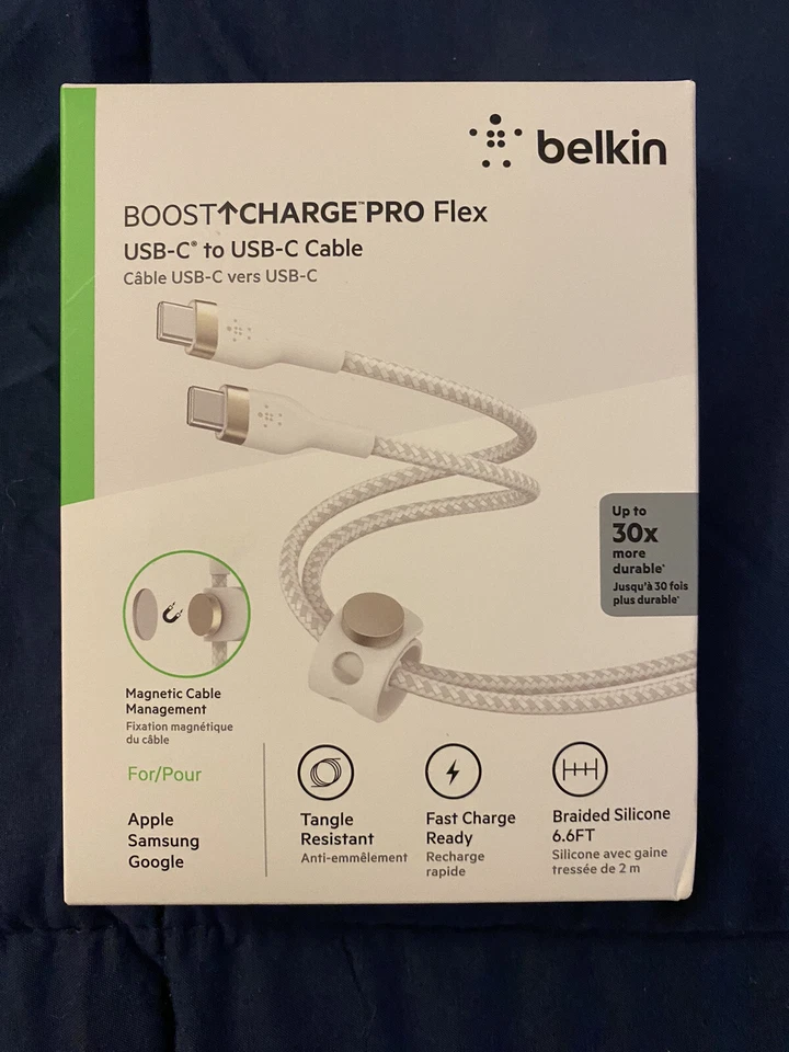 Belkin Boost Charge Pro C Cable with Lightning Connector+Strap 6.6 ft 2 m - Image 1 of 3