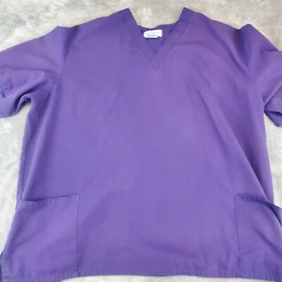 Natural Uniforms Scrub Top 3XL  Purple Measurements in Description - Image 1 of 4