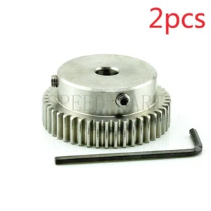 2pcs 1 Module Stainless Spur Gear 43 Teeth Bore 12mm Motor Gear Wheel With Steps - Picture 1 of 4
