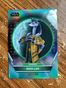 2024 Topps Chrome Star Wars Hyperspace Rish Loo Aqua Refractor /199 - Picture 1 of 1