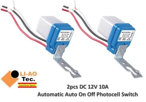 2 Stück DC 12V 10A Automatische Auto Ein Aus Fotozelle Straßenlaterne Schalter Photowitch - Bild 1 von 8