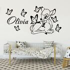 Bambi Wall Decal Personalized Baby Name Custom Wall Sticker Nursery Vinyl Gift
