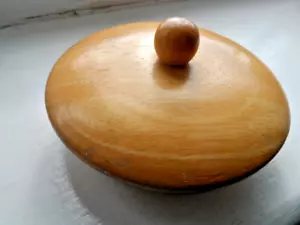 Rayware storage canister spare wooden lid 13cms across top - Picture 1 of 2