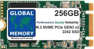 256GB 2242 PCIe Gen3 x2 NVMe WWAN SSD THINKPAD V15 X280 T470P T480S T480 T580 - Picture 1 of 2