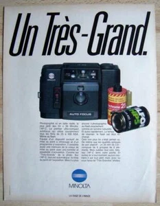 Publicité Papier - Appareil Photo Minolta De 1982 - Photo 1 sur 1