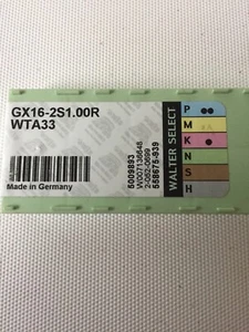 Walter - 10 nuevas inserciones de ranura de carburo GX16-2S1.00R WTA33 - Imagen 1 de 2