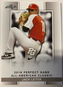 (2) JACK LEITER LEAF 2018 PERFECT GAME ALL-AMERICANCLASSIC TEXAS RANGERS! - Picture 1 of 2