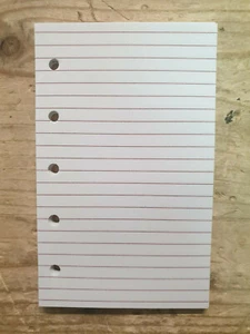 Refill Einlagen für 5-Ringe Ringbuch liniert Ringbuch ca. A7 - Bild 1 von 2