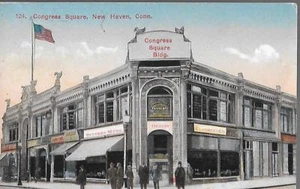 POSTKARTE - VINTAGE CONGRESS SQUARE, NEW HAVEN, CONN - UNBEKANNTES DATUM - Bild 1 von 1