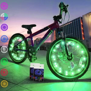 Ultra Bright Waterproof LED Bike Wheel Lights - 2 Pack Safety Spoke Lights - Picture 1 of 13