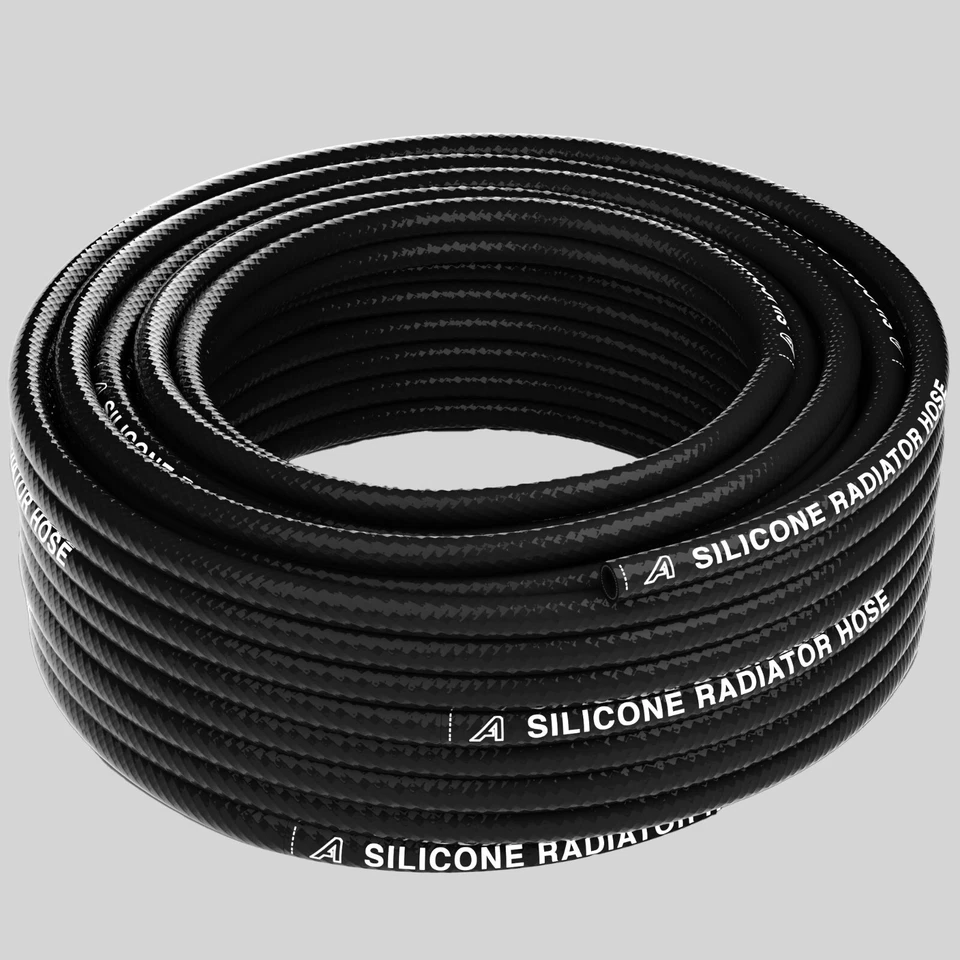 Black Silicone Vacuum Hose Breather Turbo Rubber Tube Air Water Pipe 3mm - 25mm
