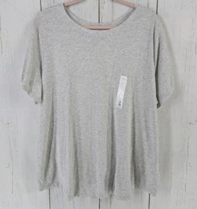 Sonoma Size 1X The Everyday Tee Light Gray Crewneck Short Sleeve Top NWT - Picture 1 of 8
