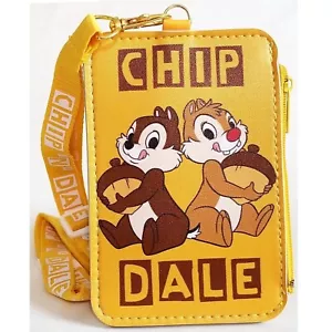 Chip n Dale Coin Badge ID Card Holder Pouch Bag Lanyard Pass Case Wallet Purse - Picture 1 of 5