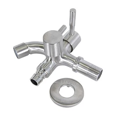 Edelstahl Kugelhahn Außenarmatur Wasserhahn Gartenhahn Hahn 1/2" Zoll (Garten43) - Bild 1 von 4