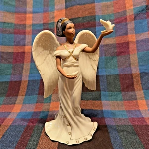 Lenox Nafia, Sweet Angel Of Peace African American Angel Collection with Doves - Picture 1 of 12