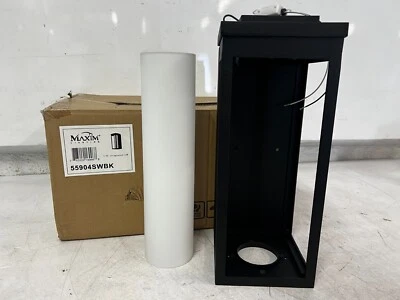 Maxim Lighting 15" x 6" Salon Outdoor  LED 1 Lt Sconce, Black/White - 55904SWBK - Image 1 of 4