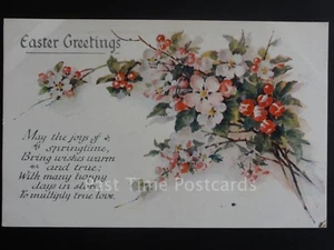 Saludo de Pascua: Que las alegrías de la primavera traigan deseos cálidos... Postal antigua - Imagen 1 de 1