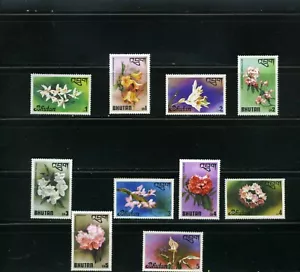 FLOWERS OF BHUTAN, {10} MNH 1976 - Picture 1 of 2