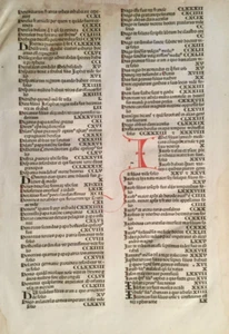 Original index leaf "I" Nuremberg Chronicle 1493 Liber chronicarum, Schedel RARE - Picture 1 of 3