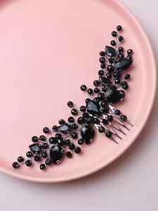 Bride Wedding Hair Comb Rhinestone Bridal Hair Accessories Flower Hair Piece ... - Picture 1 of 9