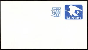 US Postal Stationery Scott #U566 - 8 Cents + 2 Cents Blue Surcharged Mint Entire - Picture 1 of 1