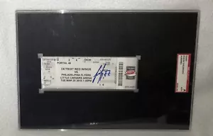 EVGENY SVECHNIKOV ALAS ROJAS DETROIT FIRMADO 1ER BOLETO DE GOL NHL SGC AU836893 - Imagen 1 de 1