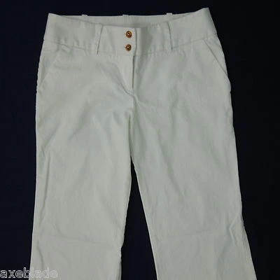 Pantalones acampanados BEBE talla 8 para mujer calce carly blancos sexy modernos sofisticados Foto 1 de 4