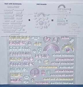 Diamond Press Assorted Sentiments Clear Stamp Set Sunshine Kindness Sayings 40pc - Picture 1 of 4