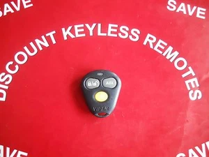 VIPER KEYLESS REMOTE EZSDE1474V 3- BUTTON YELLOW BUTTON GREEN LIGHT VGC - Bild 1 von 2