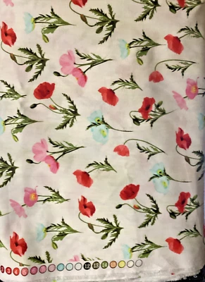 Amapolas Positivas de 4,5 yardas de Diane Neukinch para telas de tela (421) Foto 1 de 2