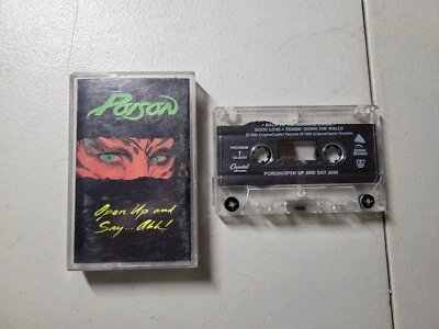 Poison Open Up And  Say ... Ahh! Cassette Tape Capitol 1988 Bret Michaels - Image 1 of 3