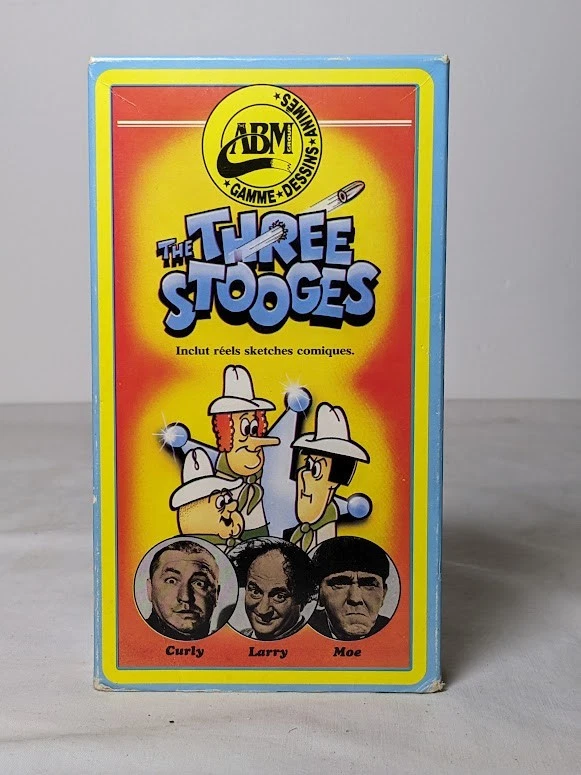 The Three Stooges – ABM Animated Series + Live Sketches (French Edition VHS) - Image 1 of 4