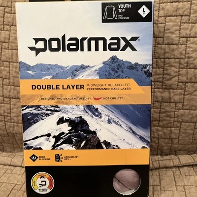 Polarmax Niñas Jóvenes Doble Capa Cuello Redondo Saúco L - Grande - Hot Chillys Foto 1 de 4