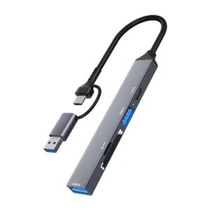 5 in 1 USB C Hub Adapter Enhances Laptop Functionality Type C to USB3.0/2.0 - Photo 1/8
