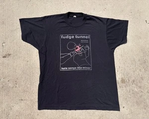 Vintage 90s Fudge Tunnel Hate Songs in E Minor Decapitation T-Shirt sz XL - Picture 1 of 7