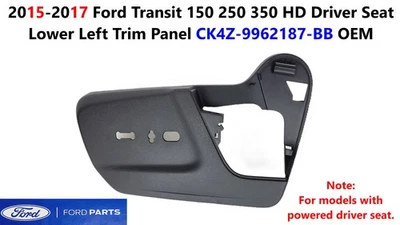 2015-2017 Ford Transit 150 250 Driver Seat Lower Left Trim Panel CK4Z-9962187-BB - Image 1 of 4