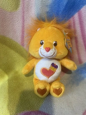 NWT 8" PLUSH BRAVE HEART LION CARE BEAR COUSIN COLLECTIBLE RETRO 1980s SOFT TOY - image 1 of 4