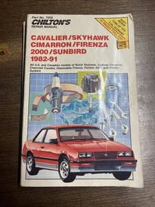 Chilton Repair Manual # 7059 Cavalier Cimarron Firenza Skyhawk Sunbird 1982 - 92 - Picture 1 of 3