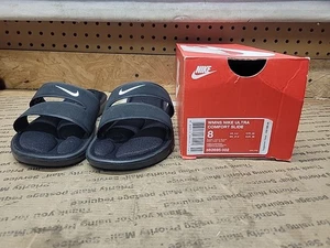 Sandalias Nike Ultra Comfort 882695-002 negras blancas sin cordones talla 8 - Imagen 1 de 8