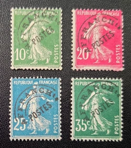5351 - FRANCE - PRECANCEL - YVERT# 51, 55, 56, 63 - MH - CAT $28.50 - Picture 1 of 1