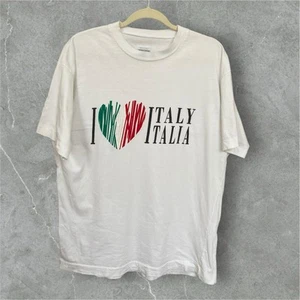 United Colors of Benetton Vintage Single Stitch White Italia T-shirt Made Italy - Picture 1 of 6