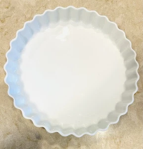 Pillivuyt France WHITE PORCELAIN QUICHE DISH 10” X 1.5” - Picture 1 of 6