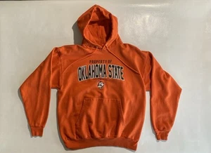 GOOD Size L Mens Oklahoma State Cowboys Long Sleeve Hoodie Sweater Cotton Orange - Imagen 1 de 8