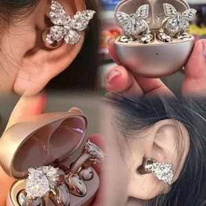 New Flash Ear-Clip Accessories Zircon Earphone Charms For OWS Earbuds GB - Picture 1 of 17