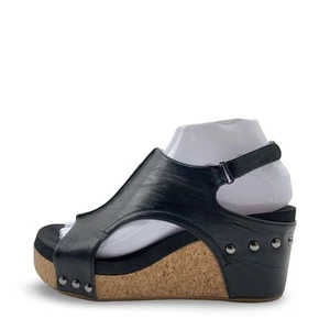 Corkys Carley Studded Slingback Wedge Women’s Black Size 7 Casual Sandals - Imagen 1 de 13