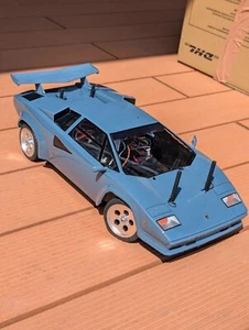 TAMIYA Countach LP500S body shell TT-01 blue w/box - Picture 1 of 8